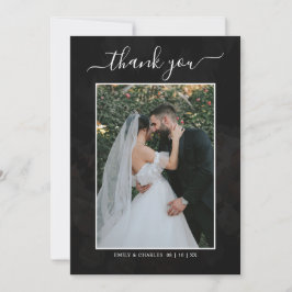 エレガント素朴秋の花結婚の サンキューカード