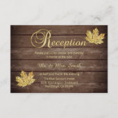 エレガント素朴秋カントリーウェディング披露宴 エンクロージャーカード (正面)