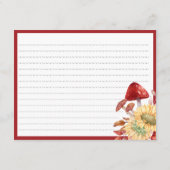 エレガント素朴秋フローラブライダルシャワーレシピ エンクロージャーカード (裏面)