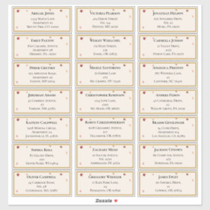 エレガント素朴秋ベージュ結婚のゲストアドレス シール