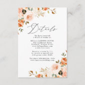 エレガント素朴秋結婚フローラ詳細 エンクロージャーカード (正面)