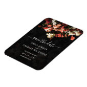 エレガント素朴秋花結婚式の日付を保存 マグネット (左側)