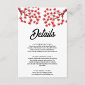 エレガント素朴秋赤離れズ結婚詳細 エンクロージャーカード (正面)