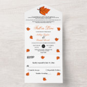 エレガント素朴紅葉シック秋の結婚式 オールインワン招待状 (内側)