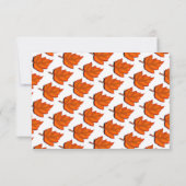 エレガント素朴紅葉シック秋の結婚式 出欠カード (裏面)