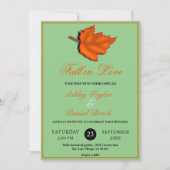 エレガント素朴紅葉セージ秋の結婚式 招待状 (正面)