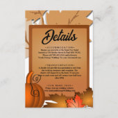 エレガント素朴紅葉パンプキンオータム結婚ーズ エンクロージャーカード (正面)