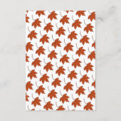 エレガント素朴紅葉パンプキンオータム結婚ーズ エンクロージャーカード (裏面)