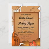エレガント素朴紅葉パンプキンブライダルシャワー 招待状 (正面)