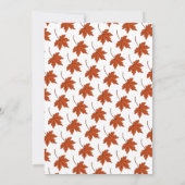 エレガント素朴紅葉パンプキンブライダルシャワー 招待状 (裏面)