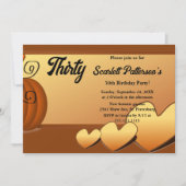 エレガント素朴紅葉パンプキン30歳 招待状 (正面)