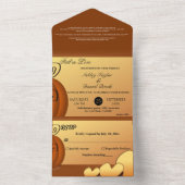 エレガント素朴紅葉フローラ結婚ズ オールインワン招待状 (内側)