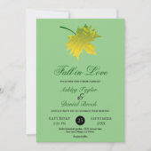 エレガント素朴紅葉フローラ結婚ズ 招待状 (正面)