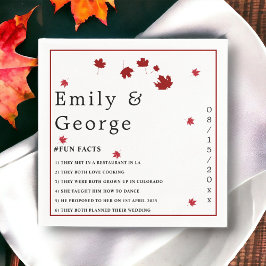 エレガント素朴紅葉ロマンモダン結婚トス スタンダードカクテルナプキン