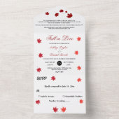 エレガント素朴紅葉ロマン秋の結婚式 オールインワン招待状 (内側)