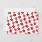 エレガント素朴紅葉ロマン秋の結婚式 出欠カード (裏面)