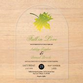 エレガント素朴紅葉ロマン結婚ツ アクリル招待状 (正面)