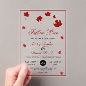 エレガント素朴紅葉ロマン結婚ム秋 アクリル招待状 (インサイチュ (ポータブル))