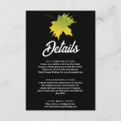 エレガント素朴紅葉白黒結婚ズ エンクロージャーカード (正面)