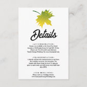 エレガント素朴紅葉秋フローラ結婚ズ エンクロージャーカード (正面)