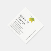 エレガント素朴紅葉秋フローラ結婚ズ スタンダードカクテルナプキン (角)