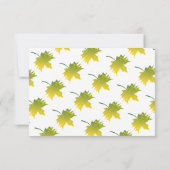 エレガント素朴紅葉秋フローラ結婚ズ 出欠カード (裏面)