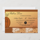 エレガント素朴紅葉秋フローラ結婚ズ 招待状 (正面)