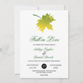 エレガント素朴紅葉秋フローラ結婚ズ 招待状 (正面)