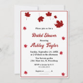 エレガント素朴紅葉秋ブライダルシャワー 招待状 (正面)