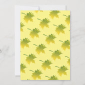 エレガント素朴紅葉黄フローラ結婚ズ 招待状 (裏面)