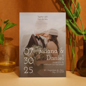 エレガント素朴結婚のパーソナライズ写真テンプレート 招待状