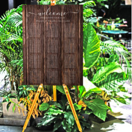 エレガント素朴結婚座席表 ポスター