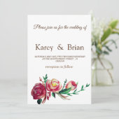 エレガント素朴結婚式招待状 招待状 (スタンド正面)