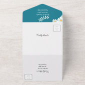 エレガント素朴結婚花 オールインワン招待状 (外側)