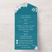 エレガント素朴結婚花 オールインワン招待状 (内側)