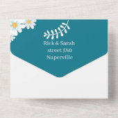 エレガント素朴結婚花 オールインワン招待状 (裏面)