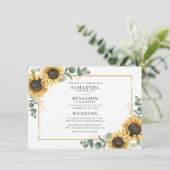 エレガント素朴結婚花 招待状 (スタンド正面)
