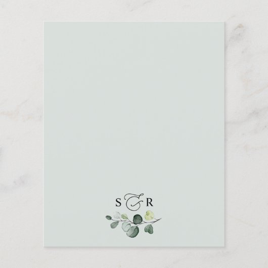 エレガント素朴結婚Eucalyptus Greenery (裏面)