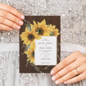 エレガント素朴花秋の結婚式 招待状