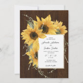 エレガント素朴花秋の結婚式 招待状 (正面)