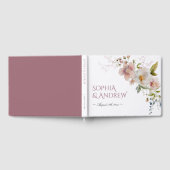 エレガント素朴花結婚の ゲストブック (全面)