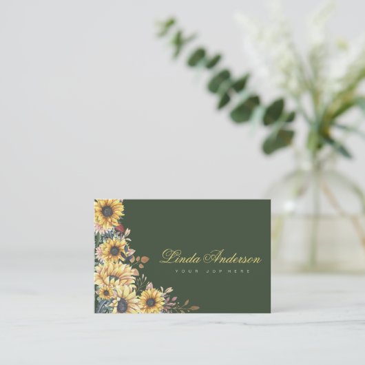 エレガント素朴花 名刺 (スタンド正面)