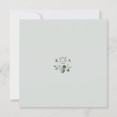 エレガント素朴葉ユ結婚リー 招待状 (裏面)