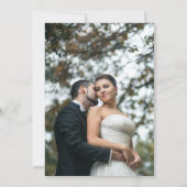 エレガント素朴葉ユ結婚リー 招待状 (裏面)