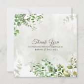 エレガント素朴葉ユ結婚リー 招待状 (裏面)