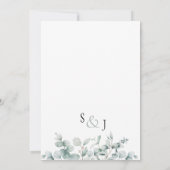 エレガント素朴葉ユ結婚リー 招待状 (裏面)