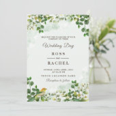 エレガント素朴葉ユ結婚リー 招待状 (スタンド正面)