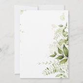 エレガント素朴葉水色結婚GREENERY 招待状 (裏面)