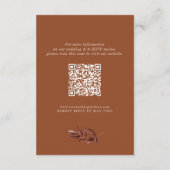 エレガント素朴葉QRコード結婚のTerracotta エンクロージャーカード (裏面)