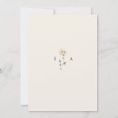 エレガント素朴野の花ベージュフローラ結婚ズ 招待状 (裏面)